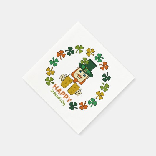 Serviette En Papier Irish Leprechaun, St Patrick's Day Party (Coin)