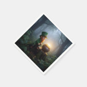 Serviette En Papier Irish Leprechaun with a Pot of Gold (Coin)