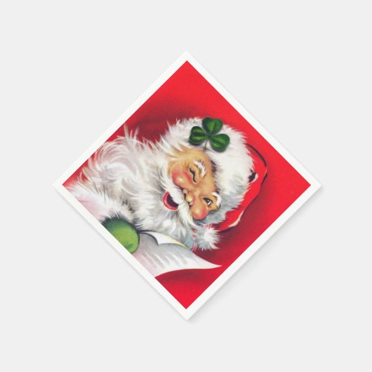 Serviette En Papier Irish Père Noël, Irlande, Noël irlandais (Coin)