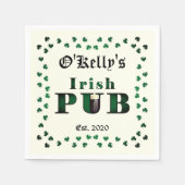 Serviette En Papier Irish Pub Bar Tavern Cocktail Boisson Napkin (Devant)