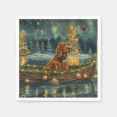 Serviette En Papier Irish Red Setter Christmas Festive Voyage (Devant)