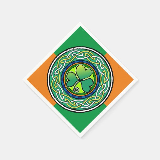 Serviette En Papier Irish shamrock (Coin)