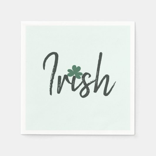 Serviette En Papier Irish Shamrock St Patricks Day (Devant)