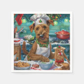 Serviette En Papier Irish Terrier Gâteau de vacances : Noël festif (Devant)
