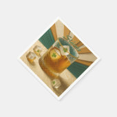 Serviette En Papier Irish Whiskey Tumbler Shamrock Ice "Sláinte!" (Coin)