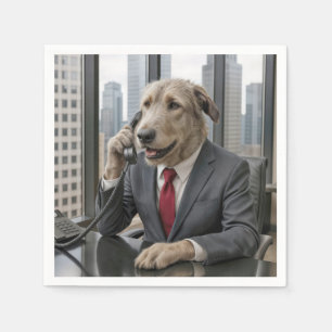 Serviette En Papier Irish Wolfhound Business dans un bureau