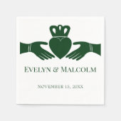 Serviette En Papier Irlandais Claddagh Ring Simple Graphic Green Maria (Devant)