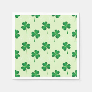 Serviette En Papier irlandais trois motif feuille
