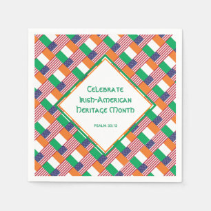 Serviette En Papier IRLANDE-AMÉRICAINE Célébrer le Mois de l'héritage
