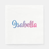 Serviette En Papier Isabella élégant Cursive (Devant)