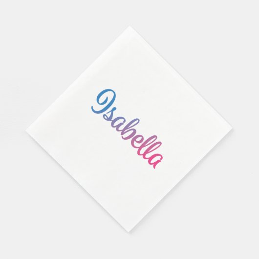 Serviette En Papier Isabella élégant Cursive (Coin)