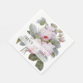 Serviette En Papier Isabella, Élégants Roses Vintages (Coin)