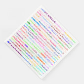 Serviette En Papier Isabelle Texte Design II (Coin)