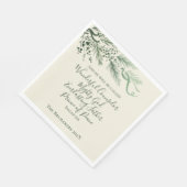 Serviette En Papier Isaïe 9:6 Sage Pine personnalisée Noël (Coin)