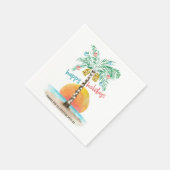 Serviette En Papier Island Holiday Plage tropicale Palm Christmas (Coin)