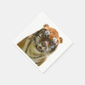 Serviette En Papier Isolé du tigre portrait et des dents (Coin)