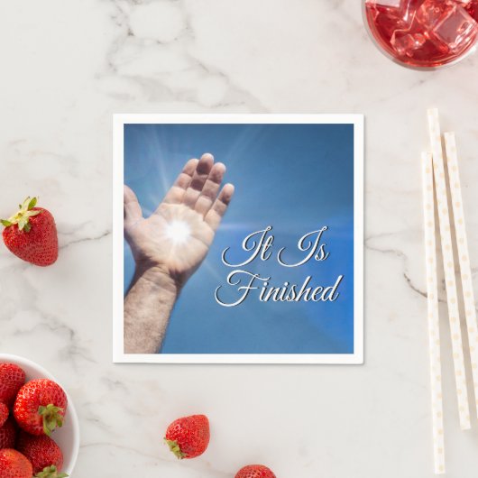 Serviette En Papier It Is Finished (En situation)