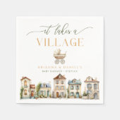 Serviette En Papier It Takes a Village Baby Shower Napkin (Devant)