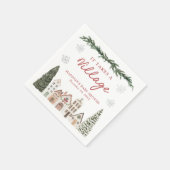 Serviette En Papier It Takes a Village Snowflake Winter Baby Shower (Coin)