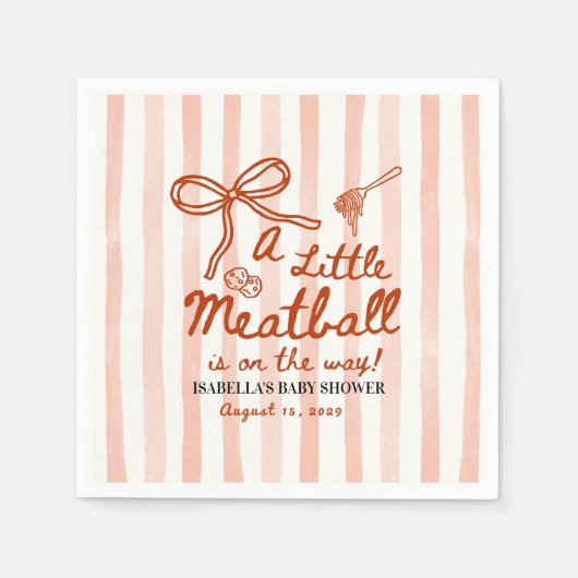 Serviette En Papier Italian Baby Shower Theme (Devant)