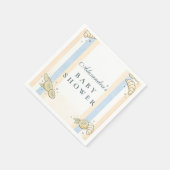 Serviette En Papier Italian Café Doodle Stripes (Coin)