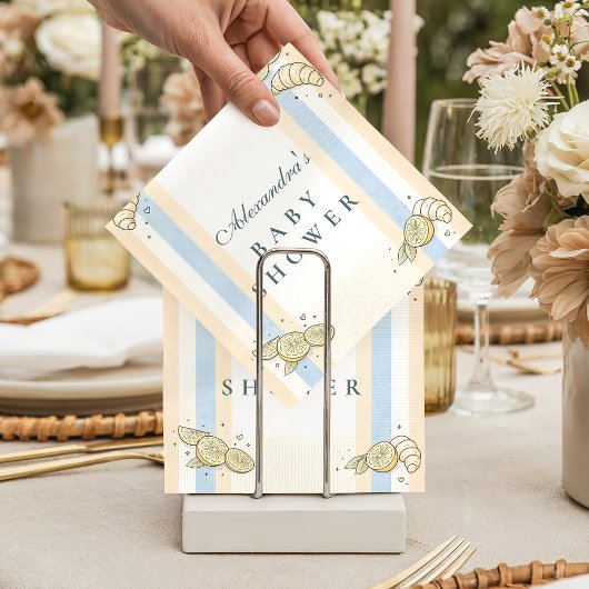 Serviette En Papier Italian Café Doodle Stripes