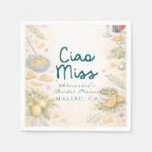 Serviette En Papier Italian Ciao Miss Bridal Shower (Devant)