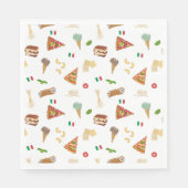 Serviette En Papier Italian Food Pizza Pasta Tiramisu Pattern (Devant)