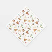 Serviette En Papier Italian Food Pizza Pasta Tiramisu Pattern (Coin)