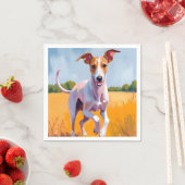 Serviette En Papier Italian Greyhound | Dog Watercolor Painting (En situation)
