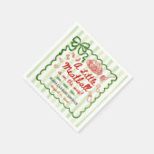 Serviette En Papier Italian Theme Baby Shower Green Bow (Coin)