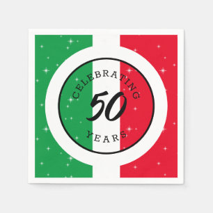 Serviette En Papier Italie Drapeau italien Italie Anniversaire