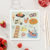 Serviette En Papier Italie Vacances parfaites (En situation)
