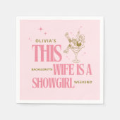 Serviette En Papier Itinéraire de week-end de bachelorette de femme de (Devant)