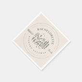 Serviette En Papier Itinéraire du week-end de bachelorette (Coin)