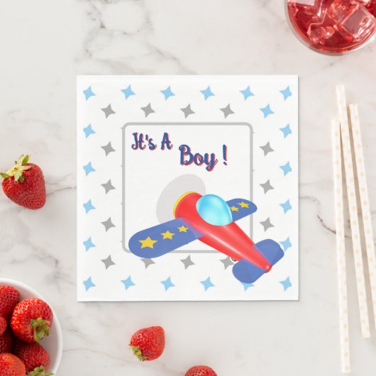 Serviette En Papier It's A Boy  (En situation)