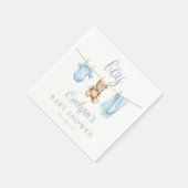 Serviette En Papier Its A Boy Blue Clothesline Baby Shower (Coin)