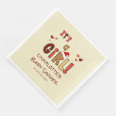 Serviette En Papier It's a Girl! Christmas Santa Hat Baby Shower (Coin)