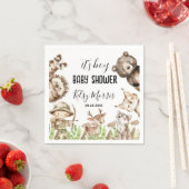 Serviette En Papier its boy Rustic Woodland Baby Shower Invite (En situation)