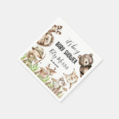 Serviette En Papier its boy Rustic Woodland Baby Shower Invite (Coin)