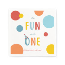 It's Fun To Be One Colorful Birthday Party Napkins