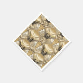 Serviette En Papier ivoire d'or motif Art déco (Coin)