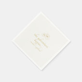 Serviette En Papier Ivory | Chic Faux Gold Wedding  (Coin)
