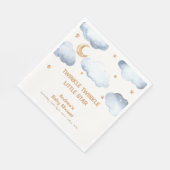 Serviette En Papier Ivory Moon Stars Twinkle Boy Baby shower (Coin)