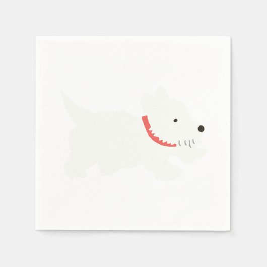 Serviette En Papier Izzie Le Westie (Devant)