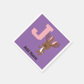 Serviette En Papier J est pour Jackalope (Coin)