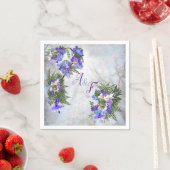 Serviette En Papier Jacaranda Blooms & Lily Bouquet Napkins (En situation)