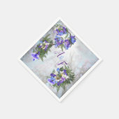 Serviette En Papier Jacaranda Blooms & Lily Bouquet Napkins (Coin)