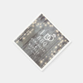 Serviette En Papier J'accepte l'engagement au bois rustique de BBQ Lum (Coin)