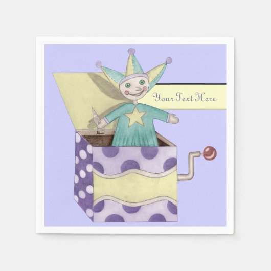 Serviette En Papier Jack-in-the-Box - Jouets traditionnels (pastel) (Devant)